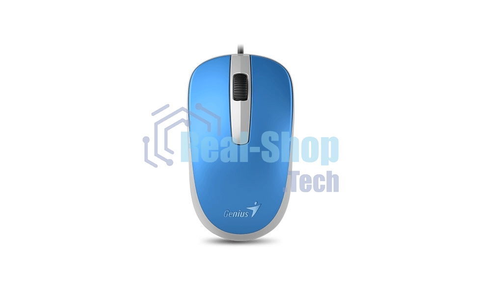Мышь проводная Genius DX-120 голубой, 1000 dpi, USB, кнопки - 3