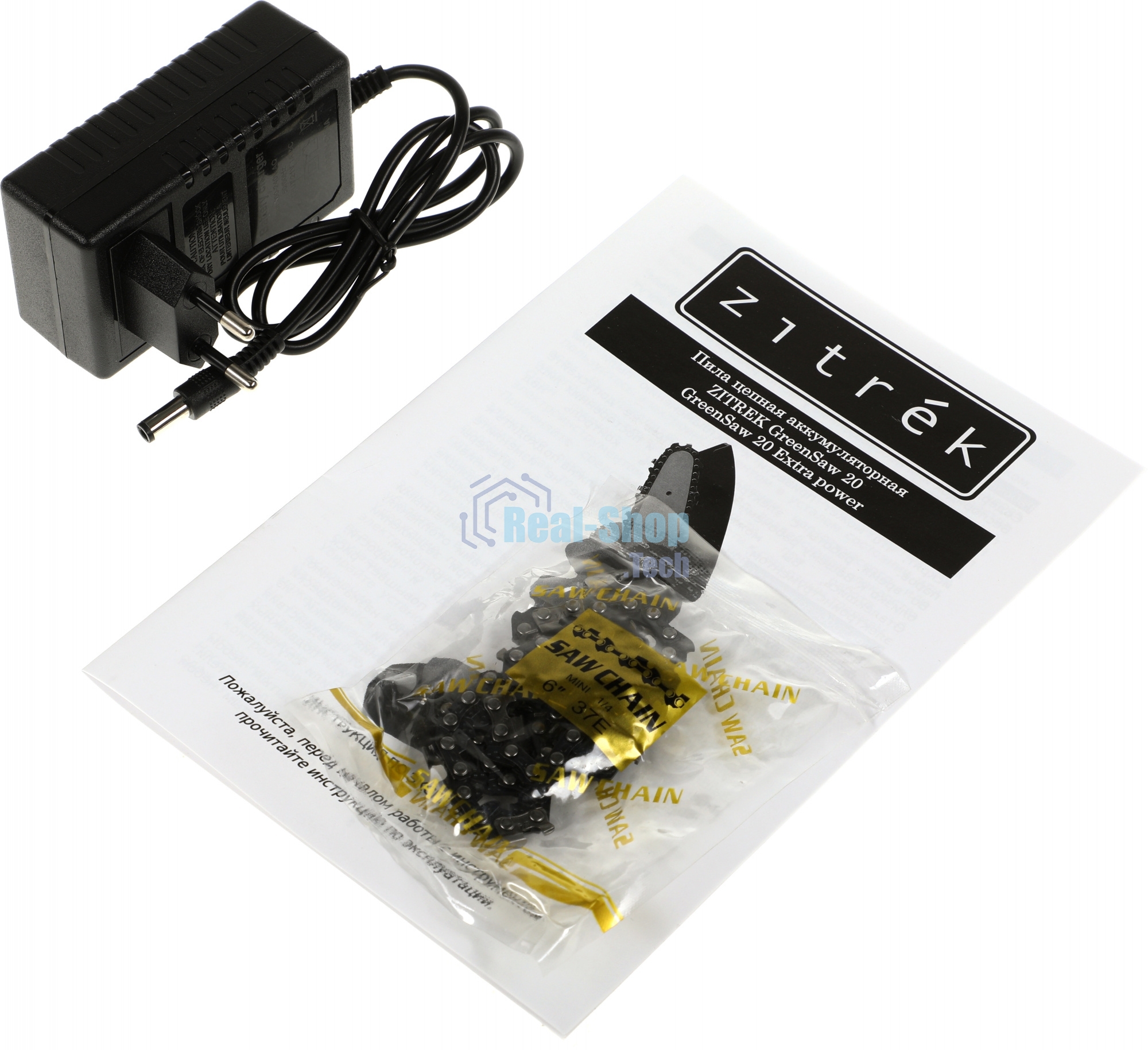Пила цепная аккумуляторная ZITREK GreenSaw 20 Extra power 20В, 3А·ч Li-ion аккум. 1шт, 1,5А·ч Li-ion аккум. 1шт, ЗУ