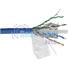 Кабель информационный Lanmaster LAN-6AFTP-LSZH-BL кат.6А F/UTP общий экран 4X2X23AWG LSZH внутренний 305м синий