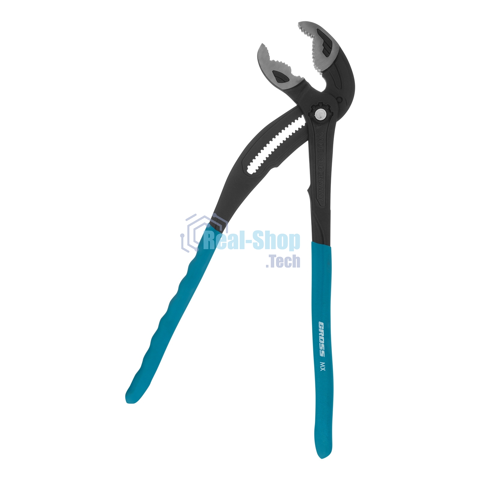 Клещи переставные Gross кнопочный механизм, обливные рукоятки, 400 мм