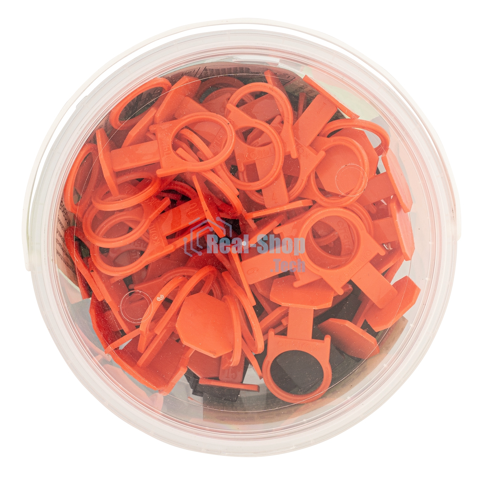 Комплект зажим + клин для системы выравнивания плитки СВП Сибртех Кольцо, 50/50 шт. в ведре