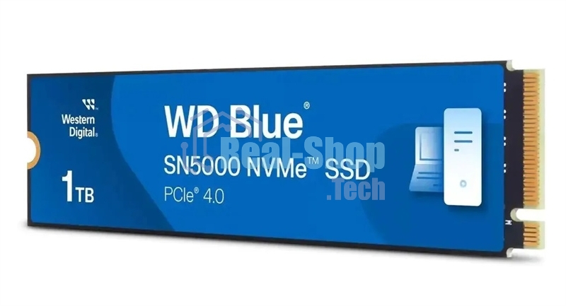 Накопитель SSD Western Digital WD Blue SN5000, 1Tb, PCIe 4.0 x4, M.2 2280, NVMe, R/W 5150/4900