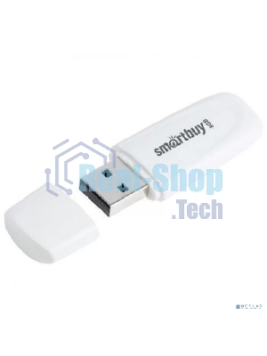 Флешка USB Smartbuy Scout White (SB008Gb2SCW), 8Gb, USB 2.0, R/W 15/8, белый