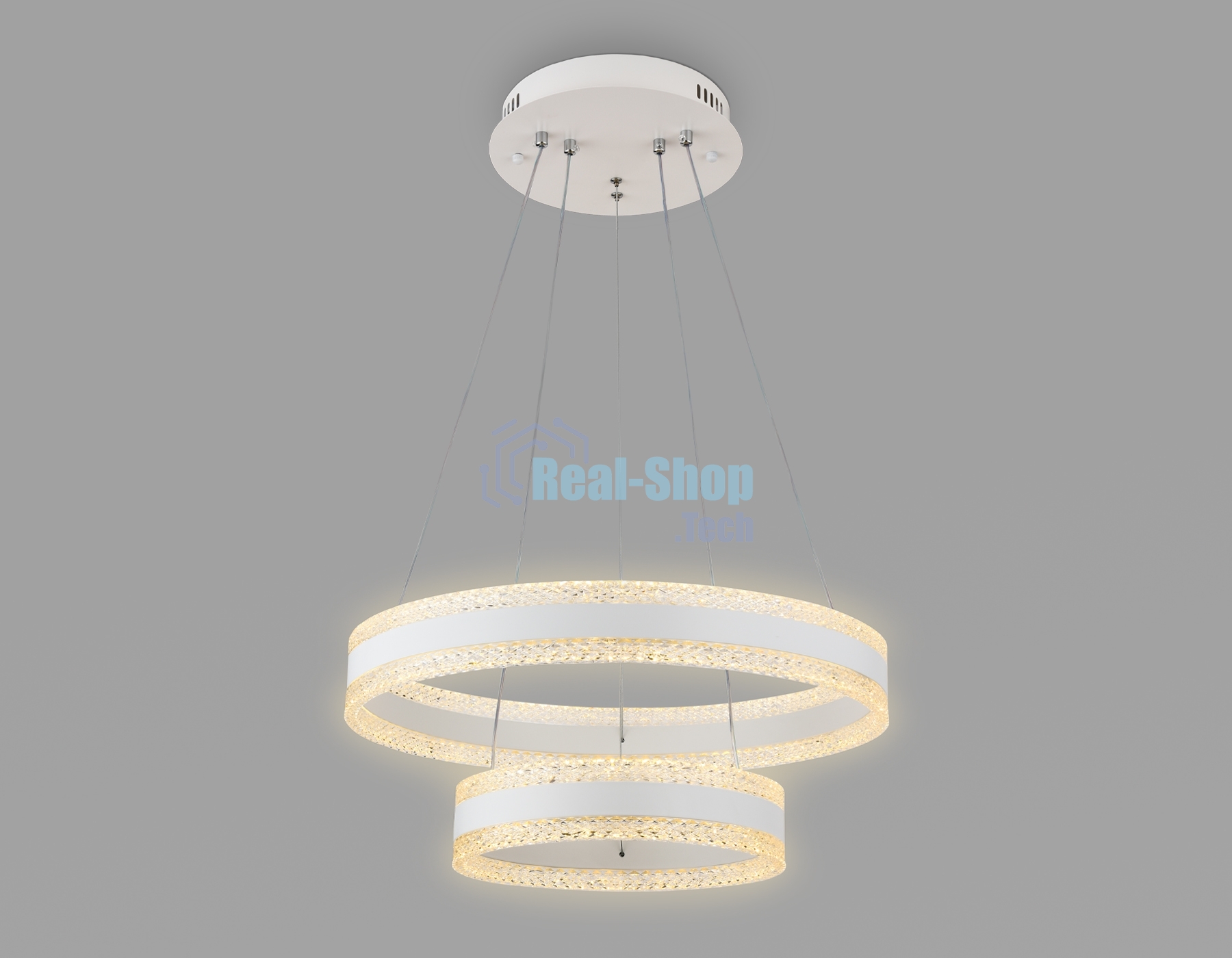 Светильник Ambrella light FA6175/2 WH белый 108W 3000K+6400K/3000K/6400K/4200K+4200K D500*630 (ПДУ РАДИО 2.4G)