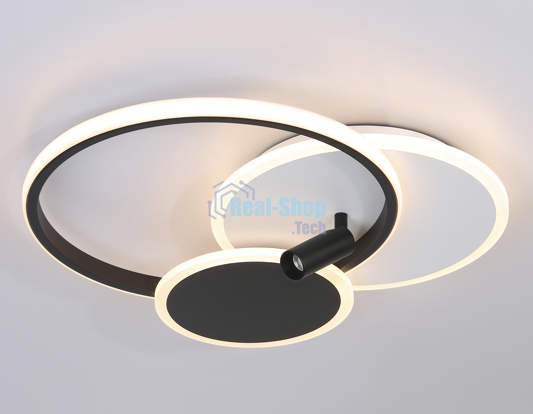 Светильник Ambrella light FL5118/3+1 WH/BK белый/черный 64W 3000K/4200K/6400K+4200K 480*425*110 (ПДУ ИК)
