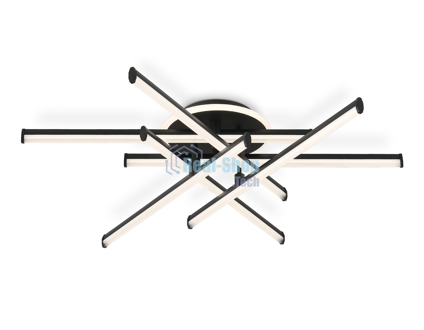 Потолочный светодиодный светильник Ambrella light FL6252 BK черный 97W 3000K-6400K 805*760*170 (ПДУ ИК)