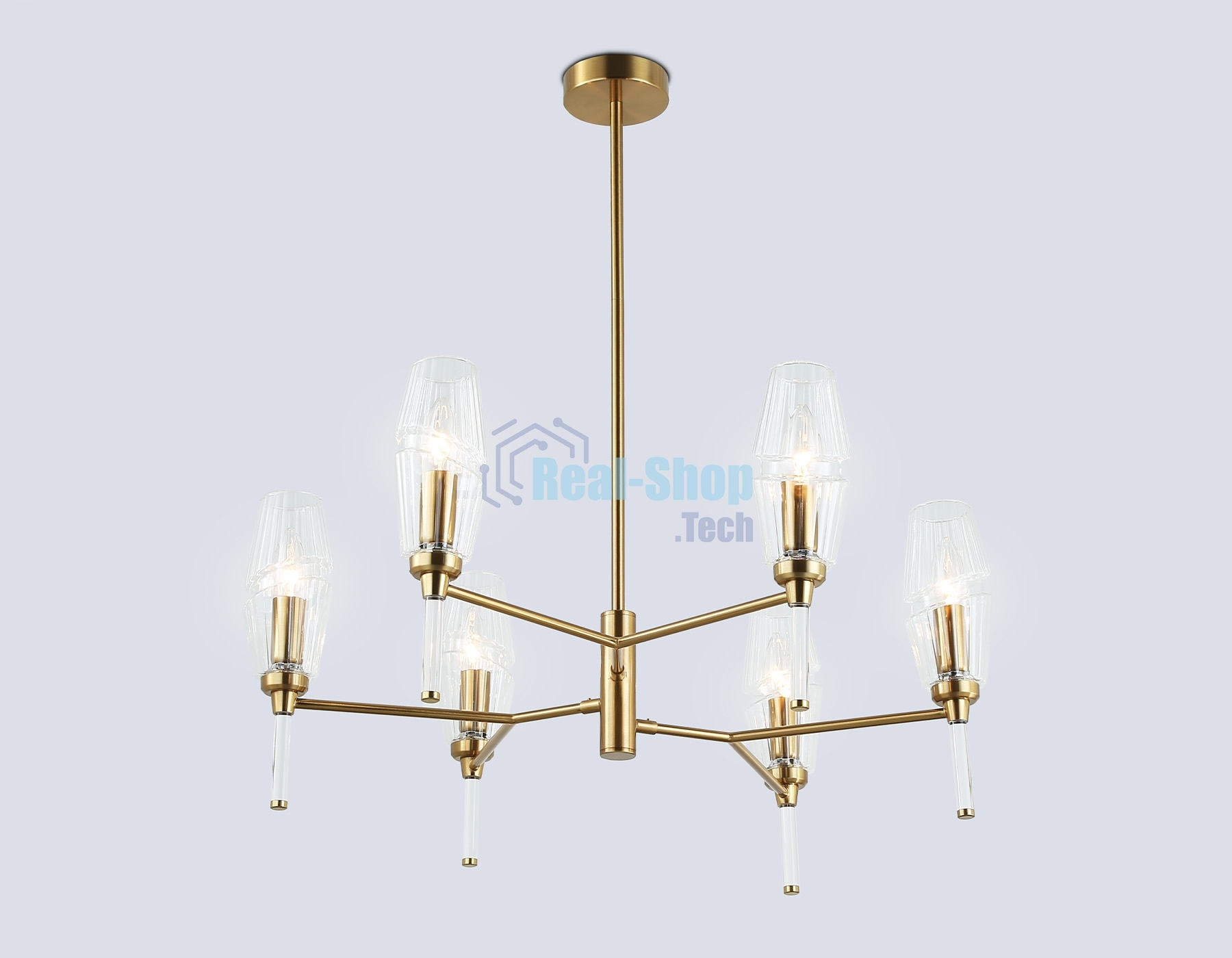 Люстра Ambrella light LH55201/6 BS/CL латунь/прозрачный E14*6 max 40W D660*520