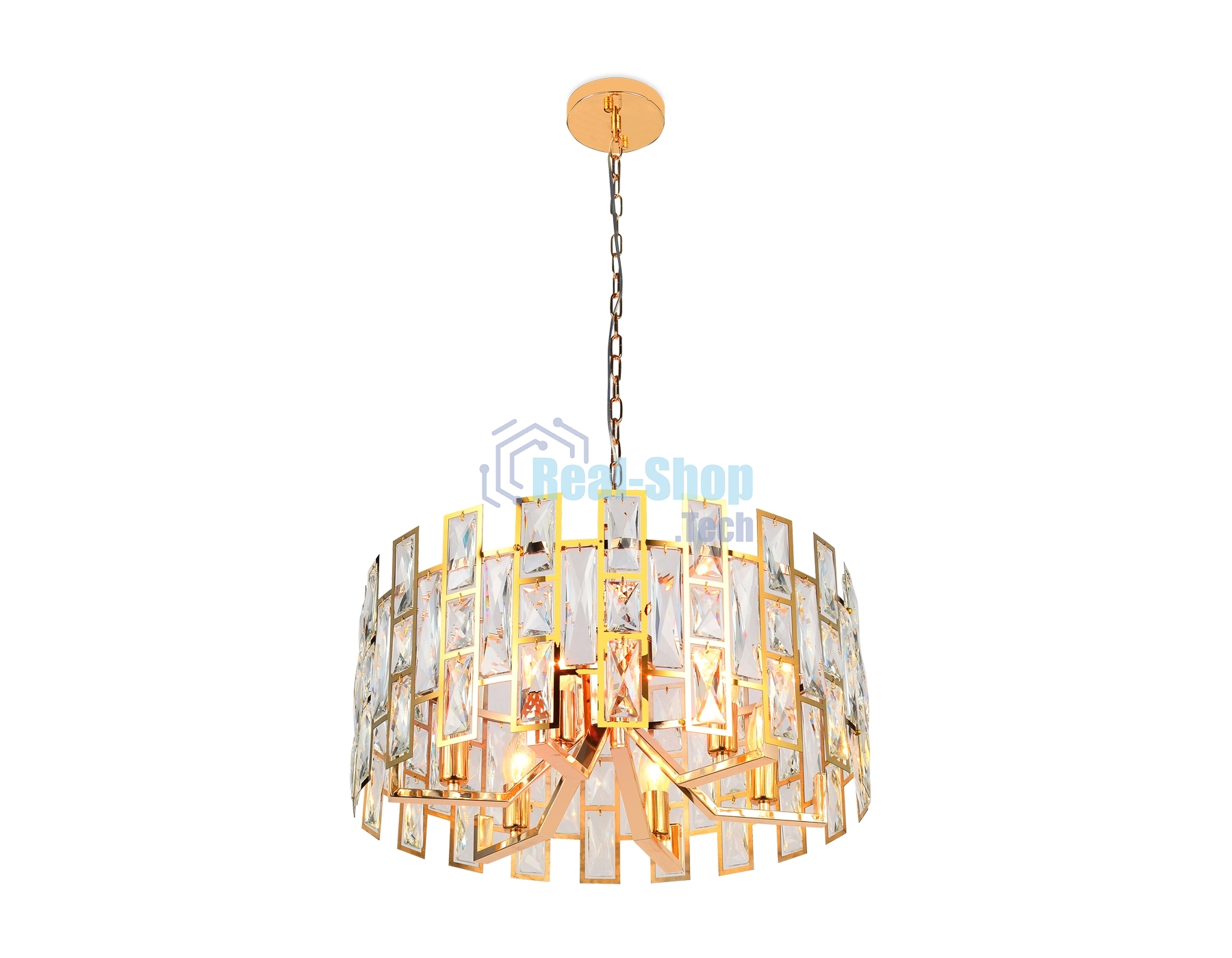 Светильник Ambrella light TR5061/6 GD/CL золото/прозрачный E14/6 max 40W D500*938