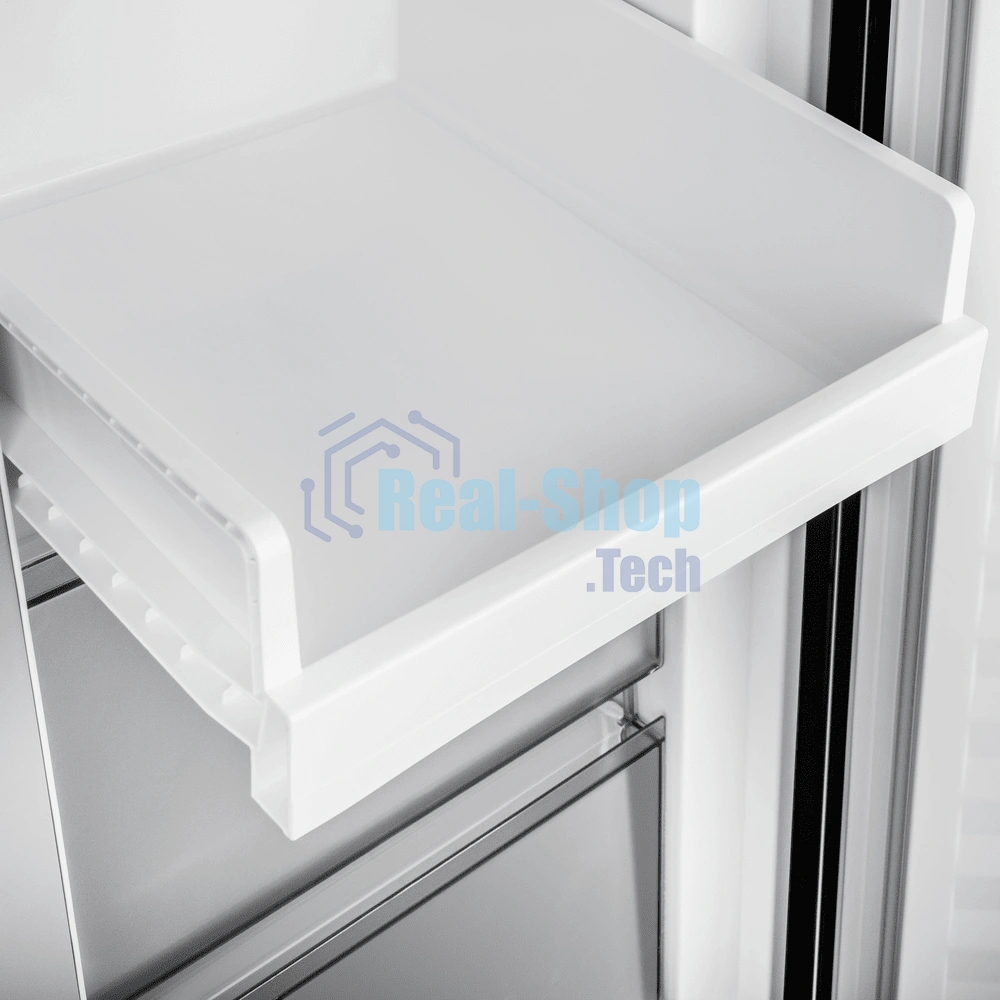 Холодильник Maunfeld MFF192NFB01 Inverter черный стекло трехкамерный 334/184л морозилка снизу, No Frost, Side by Side