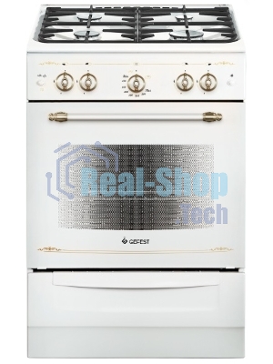Плита газовая Gefest ПГ 6100-02 0185 белый, конфорок 4 шт, духовка 52 л, 60 см x 85 см x 60 см
