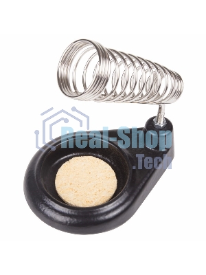 Подставка под паяльник Rexant, чугун, ниша круглая, губка