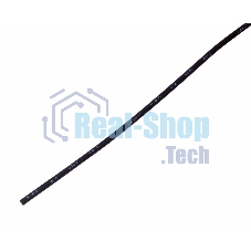 Термоусаживаемая трубка Rexant 1,5/0,75 мм, черная, упаковка 50 шт. по 1 м