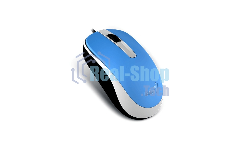 Мышь проводная Genius DX-120 голубой, 1000 dpi, USB, кнопки - 3