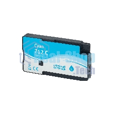 Картридж струйный Sakura 3ED67A (№712 Cyan) для HP, голубой, водорастворимый тип чернил, 29 мл.
