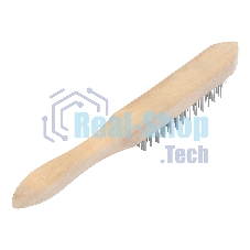 Кордщетка ручная Sparta 5-рядная металлическая с деревянной ручкой