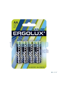 Элемент питания алкалиновый Ergolux LR6 BL-4 LR6 BL-4 1.5В Alkaline (блист.4шт)