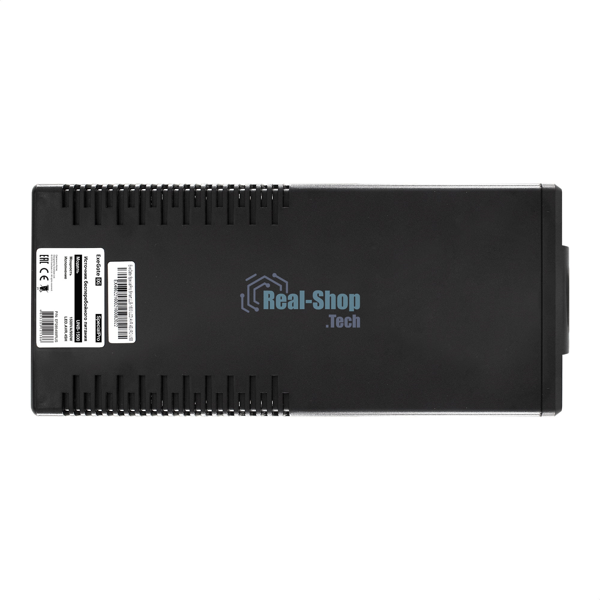 Источник бесперебойного питания ExeGate SpecialPro UNB-1500.LED.AVR.EURO.RJ / 1500 ВА / 950 Вт / 4 x CEE 7 (евророзетка)
