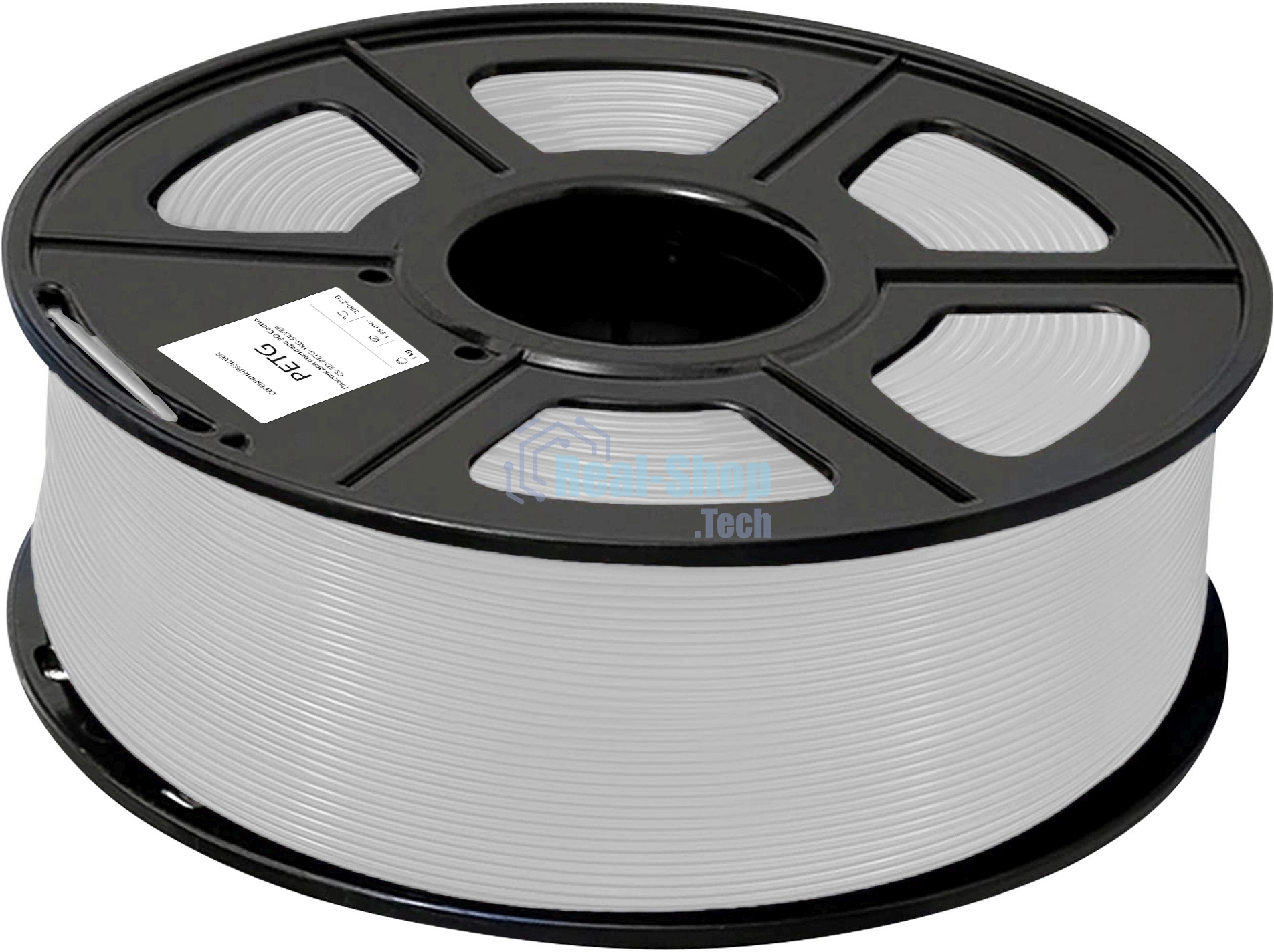 Пластик для принтера 3D Cactus CS-3D-PETG-1KG-SILVER PETG d1.75мм 1кг L316м 1цв.