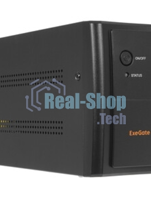 Источник бесперебойного питания ExeGate Power NB-2200.LED.AVR.4SH (2200VA/1300W, LED, AVR, 4*Schuko, батарея 12V 9Ah - 2 шт., металлический корпус, Black)