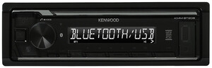 Автомагнитола Kenwood KMM-BT208, 1 DIN, Bluetooth, USB Type-A, AUX, съёмная панель