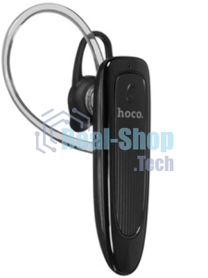 Беспроводная моно-гарнитура Hoco E60 черный, вкладыш с заушником, Bluetooth, до 10 ч