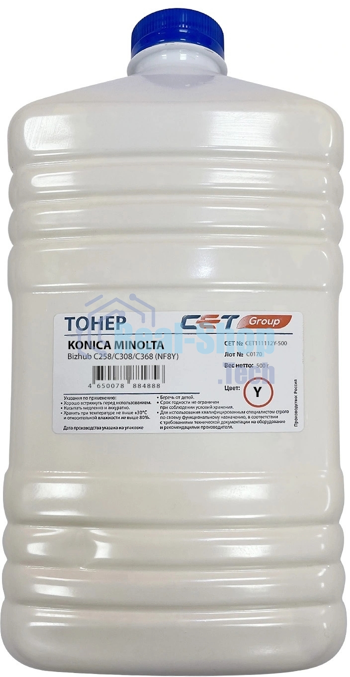 Тонер CET NF8Y TN-324 для Konica Minolta Bizhub C258/C308/C368 Yellow, 500г/бут