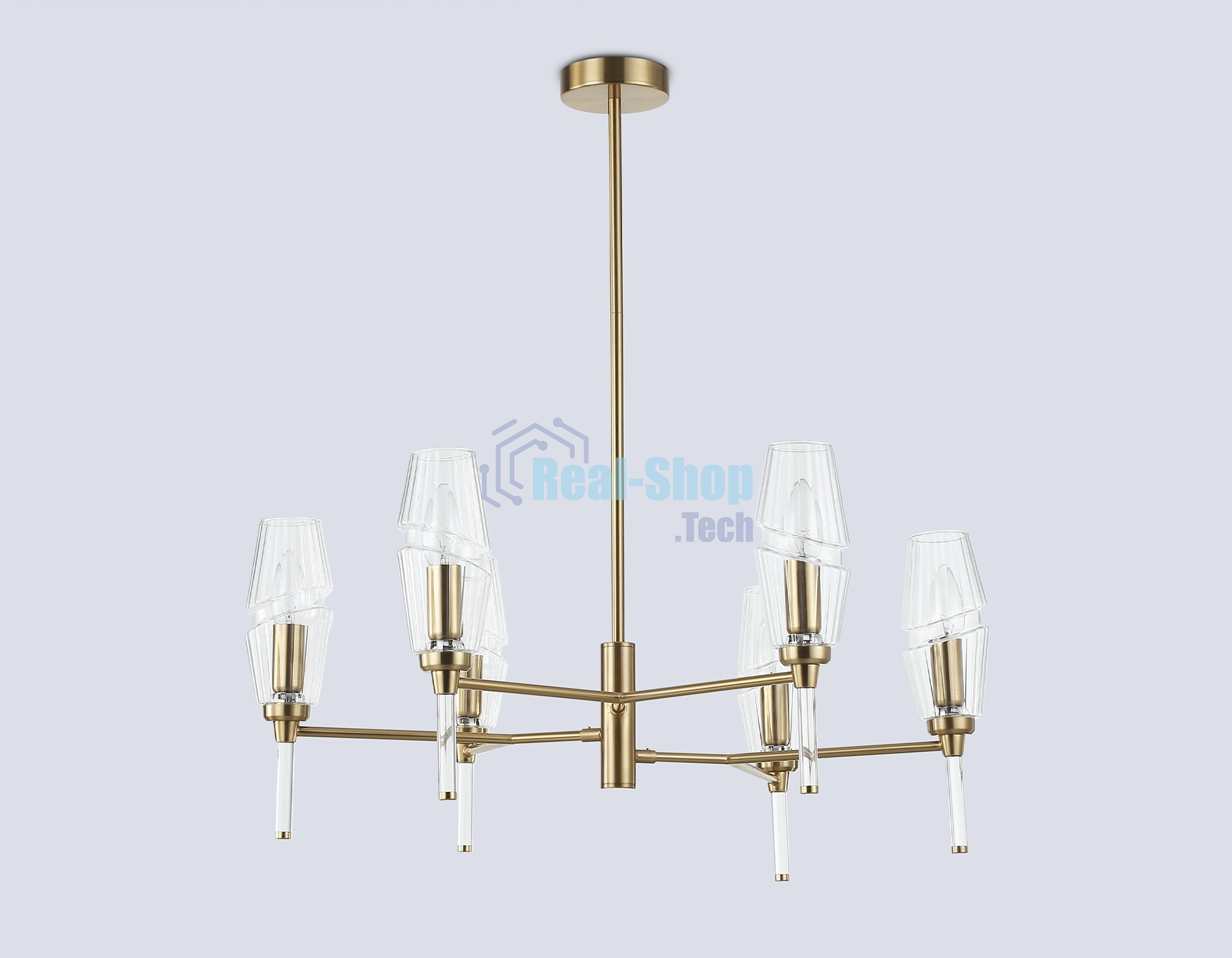 Люстра Ambrella light LH55201/6 BS/CL латунь/прозрачный E14*6 max 40W D660*520
