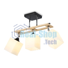 Светильник Ambrella light TR9507/3 BK/CH/FR черный/хром/белый матовый E27/3 max 40W 620*100*290 Светильник Ambrella light TR9507/3 BK/CH/FR черный/хром/белый матовый E27/3 max 40W 620*100*290