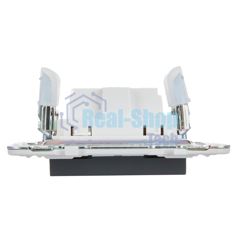 Розетка IEK SKANDY SK-R02G 10А графит без заземл. без защ. шторок SK-R10-10-K53
