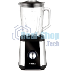 Блендер ARESA AR-1114 220-240В 50Гц 600 Ватт Мощность: 600 Вт 2 скоростных режима Импульсный режим Пластиковый корпус с металлическими вставками Объем чаши 1,5л Лезвия из нержавеющей стали Нескользящие ножки,Измельчение Смешивание Колка льда