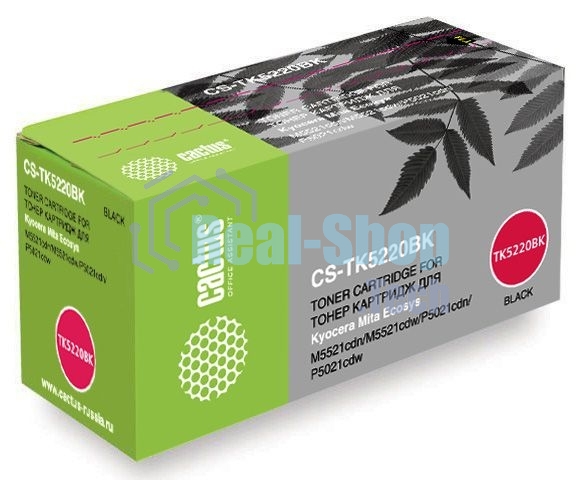 Картридж лазерный Cactus CS-TK5220BK черный (1200 стр.) для Kyocera Ecosys M5521cdn/M5521cdw/P5021cdn/P5021cdw