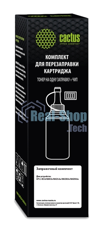 Тонер Cactus CS-RK-CF226A черный туба 140гр. с чипом для принтера HP LJ M402d/M402n/M426dw/M426fdn/M426fdw