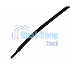 Термоусаживаемая трубка Rexant 1,5/0,75 мм, черная, упаковка 50 шт. по 1 м