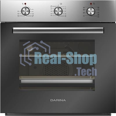Духовой шкаф электрический Darina 0U5 BDE 112 705 X нержавеющая сталь/стекло черное, встраиваемый