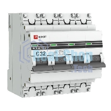 Выключатель автоматический модульный 4п C 32А 4.5кА ВА 47-63 PROxima EKF mcb4763-4-32C-pro