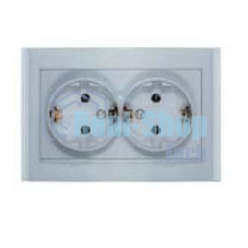 Розетка 2-м СП Бриллиант с заземл. серебр. UNIVersal 7949780