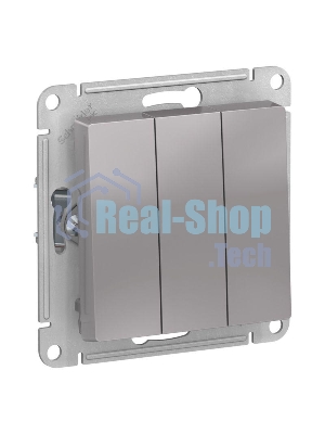 Механизм выключателя 3-кл. AtlasDesign (сх.1+1+1) 10АХ алюм. SchE ATN000331