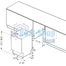 Встраиваемая посудомоечная машина Krona KAMAYA 60 BI, белый, 59.8 см, 14 компл., 44 дБ, класс A+++