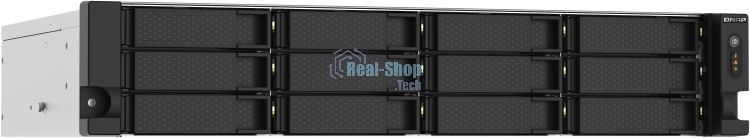 Сетевое хранилище без дисков SMB QNAP TS-1273AU-RP-8G NAS 12 HDD trays, 2x 2.5 GbE, rackmount, 2 PSU. 4-core AMD V1500B2,2 GHz, RAM 8 Gb (8 Gb UDIMM DDR4 (1 x 8 Gb) up to 32 Gb (2 x 16 Gb)). W/o rail kit RAIL-B02