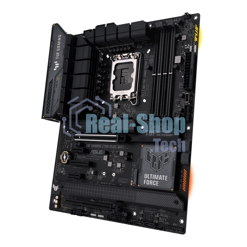 Материнская плата ASUS TUF GAMING Z790-PLUS WIFI, LGA 1700, Intel Z790, 4xDDR5, 4xSATA, 4xM.2, 1xPCIe 5.0 x16, 1xPCIe 4.0 x4, 2xUSB-A 3.2 Gen 2, 4xUSB-A 3.2 Gen 1, 1xUSB-C 3.2 Gen 2, 1xUSB-C 3.2 Gen 2x2, 1x2.5Gb LAN, 5x3.5 мм, 7.1, Standard-ATX