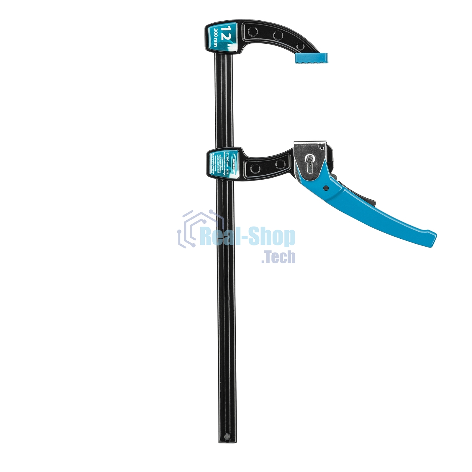 Струбцина реечная Gross быстрозажимная, металлический корпус, рычажный храповый механизм, 12