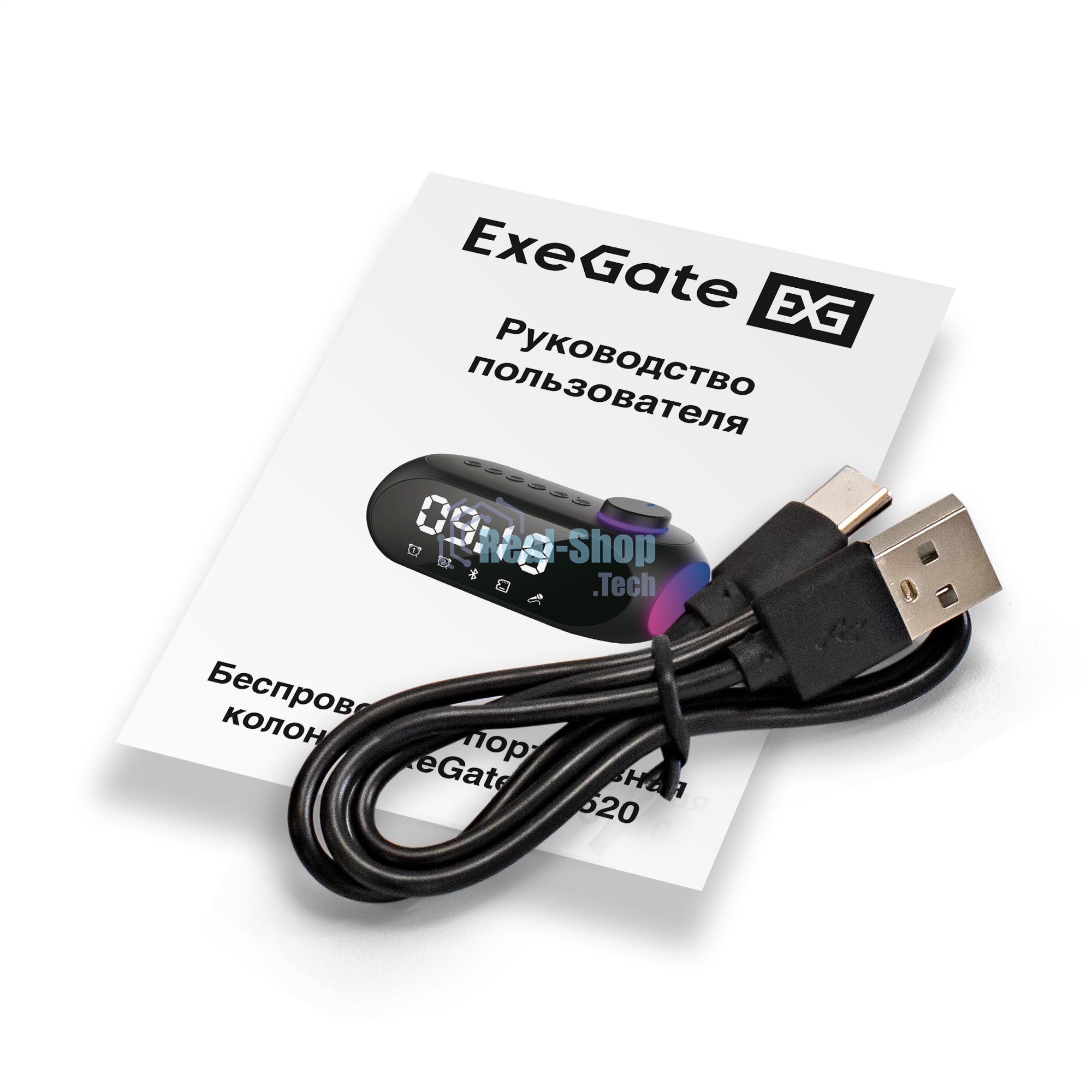 Колонка-часы ExeGate Yo 520 Bluetooth 3 Вт черный