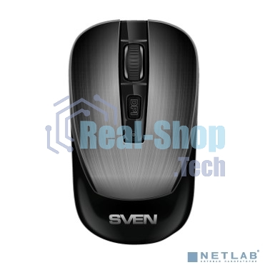 Мышь беспроводная SVEN RX-380W серый металлик, 1600 dpi, радиоканал, USB, кнопки - 4