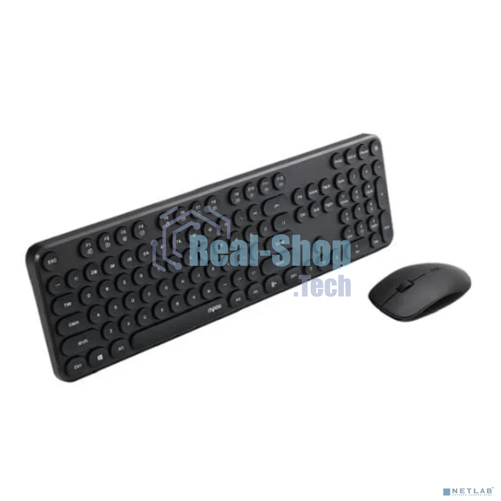 Комплект клавиатура+мышь Rapoo X260S беспроводной, USB, 1000 DPI, чёрный