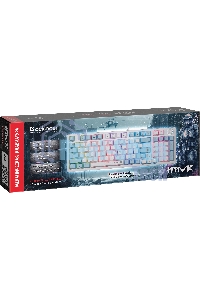 Клавиатура проводная Defender Hawk GK-418, USB, белый/голубой