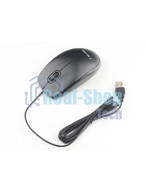 Мышь проводная Gembird MOP-200 черный, 1000 dpi, USB, кнопки - 3