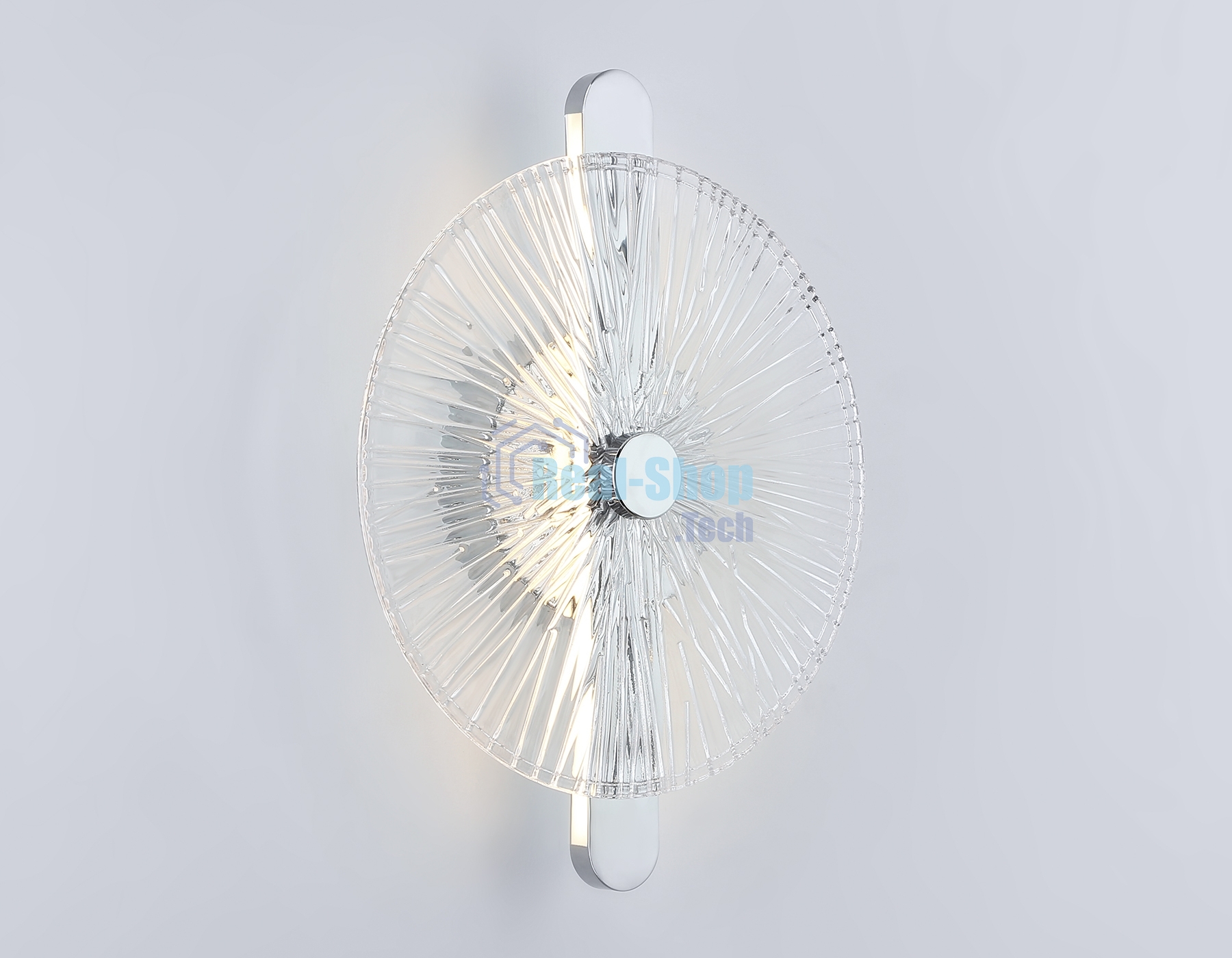 Настенный светодиодный светильник Ambrella light LH31141 СH/CL хром/прозрачный 13W 3000K 280*70*350