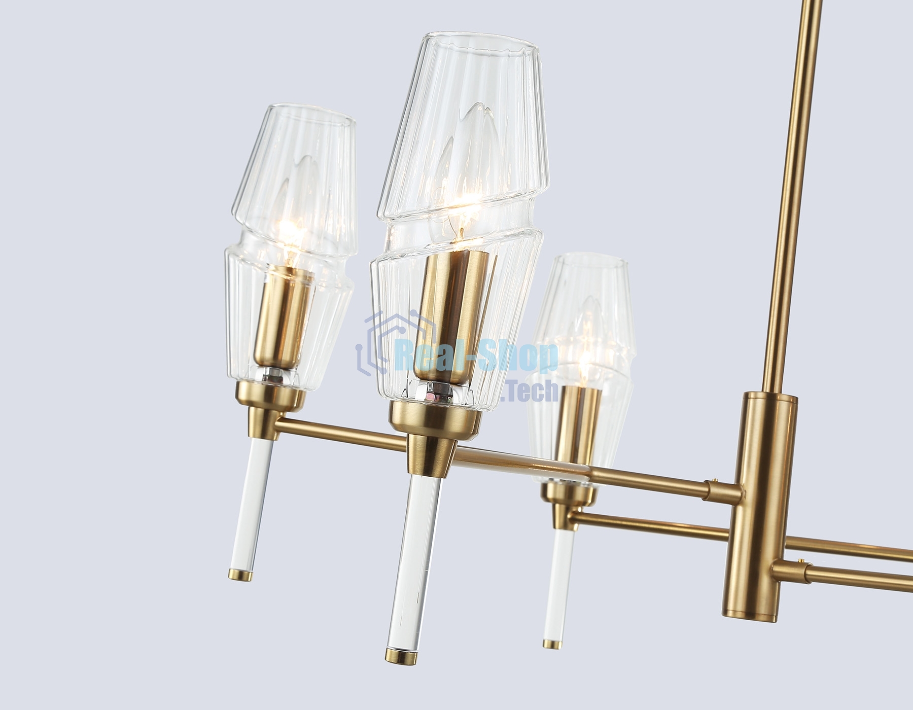 Люстра Ambrella light LH55201/6 BS/CL латунь/прозрачный E14*6 max 40W D660*520