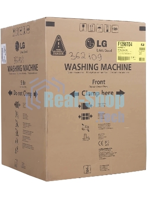 Стиральная машина LG F1296TD4 серебристый, загрузка фронтальная 8 кг, 1200 об/мин, класс: А