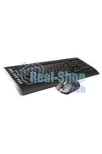 Комплект клавиатура + мышь A4TECH W 9300F USB черный, 2.4G наноприемник